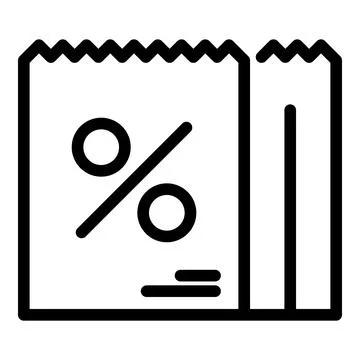 Certificate promo icon outline vector. Code promotion Stock Illustration