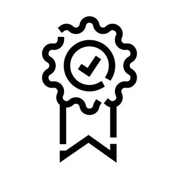 Certificate quality approval guarantee with check mark Stock Illustration