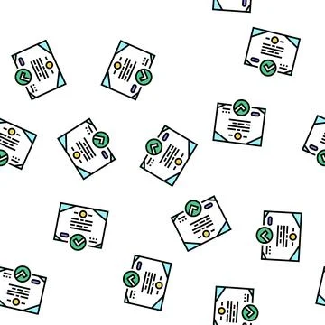 Certificate quality vector seamless pattern イラスト素材