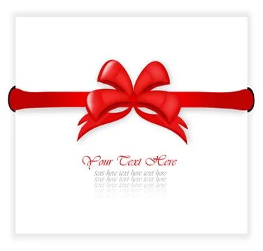 Certificate with red bow Stock Illustration