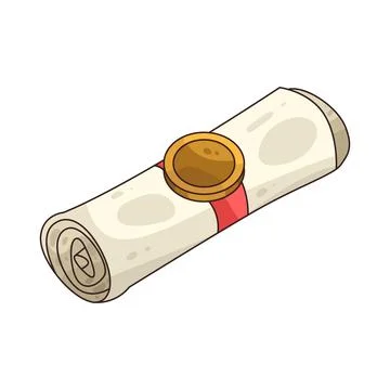Certificate Roll illustration Stock Illustration