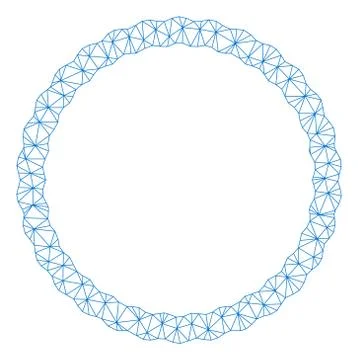 Certificate Rosette Frame Polygonal Frame Vector Mesh Illustration Stock Illustration