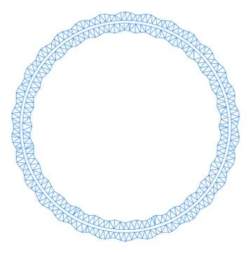 Certificate Round Rosette Frame Polygonal Frame Vector Mesh Illustration Stock-Illustration