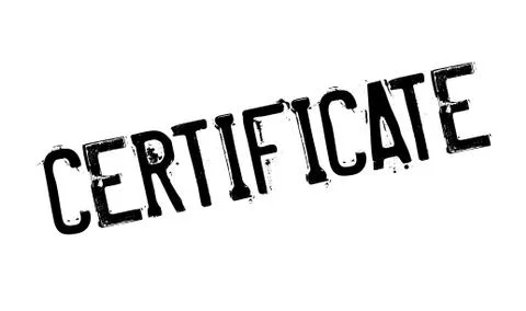 Certificate rubber stamp Stock Illustration