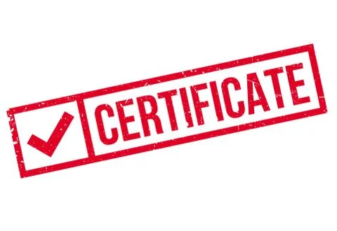 Certificate rubber stamp Stock Illustration