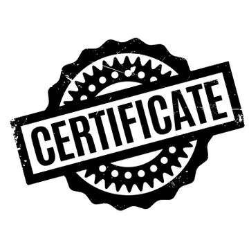 Certificate rubber stamp Stock Illustration