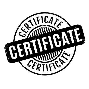 Certificate rubber stamp Stock Illustration
