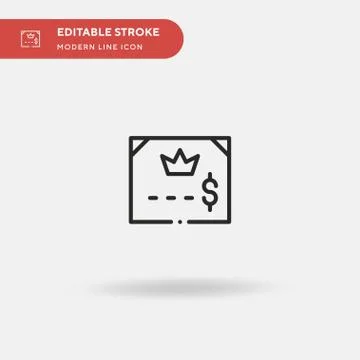 Certificate Simple vector icon. Illustration symbol design template for web m Illustrazione stock