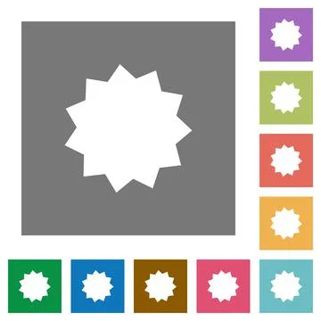 Certificate square flat icons Stock Illustration