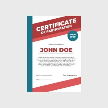 Certificate template with clean and modern pattern,Vector illustration Stock Illustration