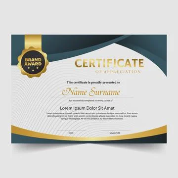 Certificate template with clean and modern pattern Stock Illustration
