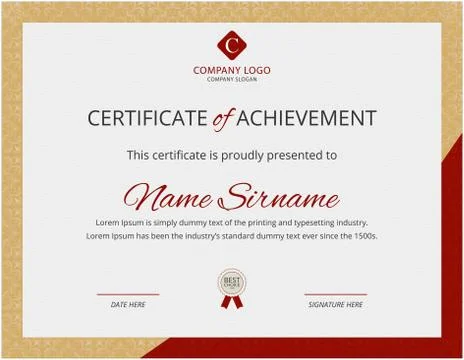 Certificate template clean modern pattern vector Stock Illustration