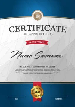 Certificate template design Illustrazione stock