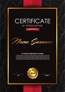 Certificate template design Stock Illustration