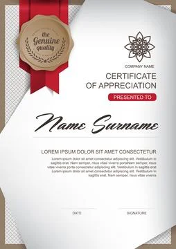 Certificate template design Stock Illustration