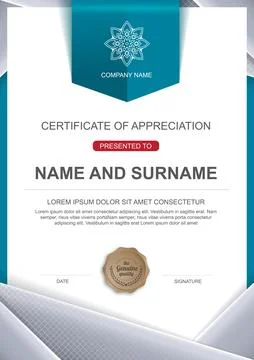 Certificate template design Stock Illustration