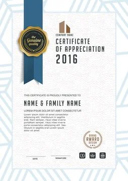 Certificate template design Stock Illustration