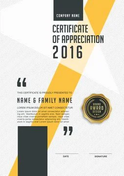 Certificate template design Stock Illustration