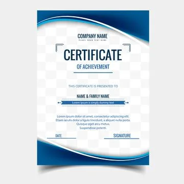 Certificate template with elegant corner frame and Luxury realistic texture patt Stock Illustration