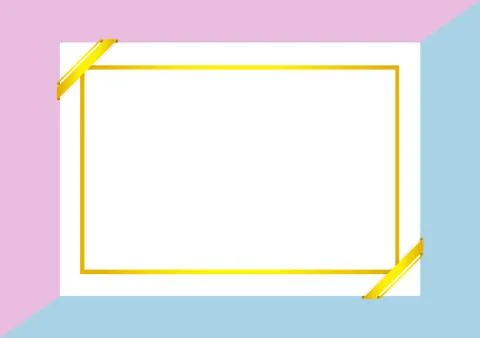 Certificate template with golden frame on purple blue pastel colors, empty ce Stock Illustration