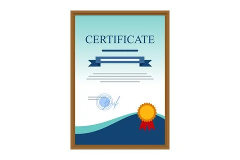 Certificate template icon retro design Stock Illustration
