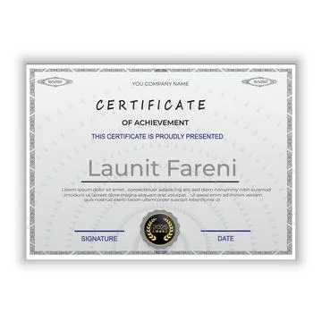 Certificate Template Stock Illustration