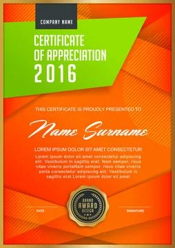 Certificate template with Luxury Stock Illustration