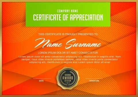 Certificate template with Luxury Stock Illustration
