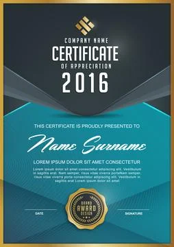 Certificate template with Luxury Stock Illustration