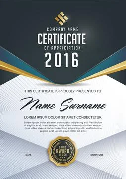 Certificate template with Luxury Stock Illustration