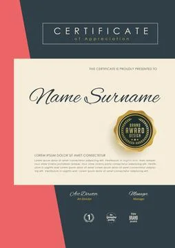 Certificate template with Luxury Stock Illustration