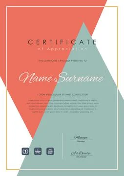Certificate template with Luxury Stock Illustration
