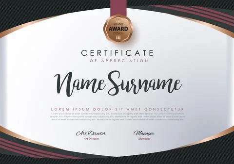 Certificate template with Luxury Stock Illustration