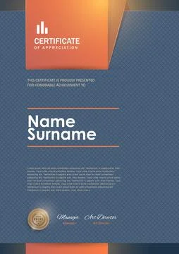 Certificate template with Luxury Stock Illustration