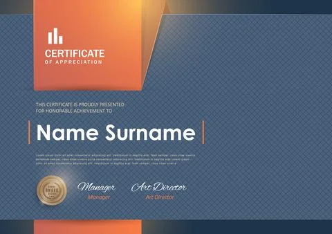 Certificate template with Luxury Stock Illustration