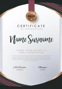 Certificate template with Luxury Stock Illustration