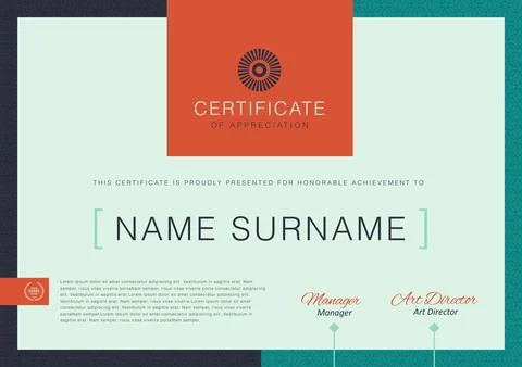 Certificate template with Luxury Stock Illustration