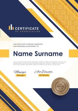 Certificate template with Luxury Stock Illustration