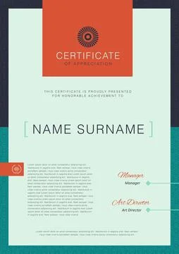 Certificate template with Luxury Illustrazione stock