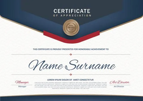 Certificate template with Luxury Stock Illustration