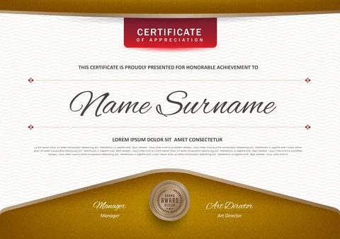 Certificate template with Luxury Stock Illustration