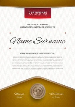 Certificate template with Luxury Illustrazione stock