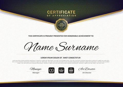 Certificate template with Luxury Illustrazione stock