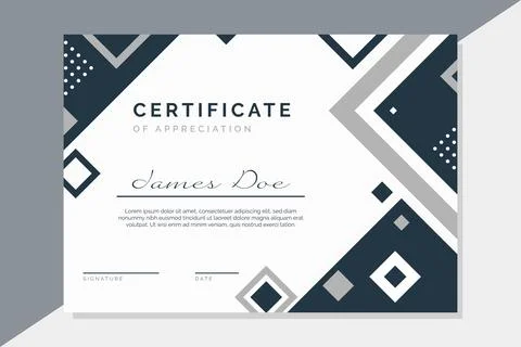 Certificate template with modern elements Stock Illustration