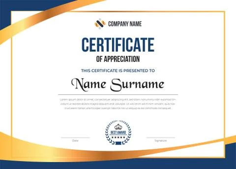 Certificate template modern pattern diploma vector illustration Stock Illustration