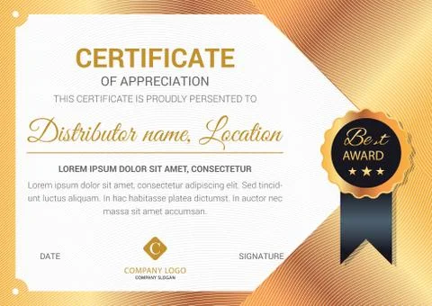 Certificate template trendy geometric design Stock Illustration
