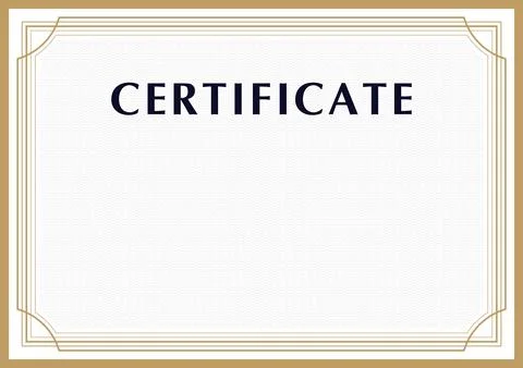 Certificate template with waving bg texture Stock Illustration
