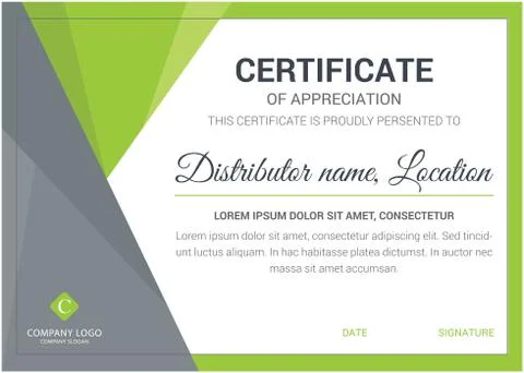 Certificate vector design and Creative multipurpose professional certificate Stock Illustration