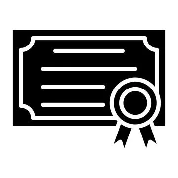 Certificate Vector Icon Design Illustration Stock Illustration