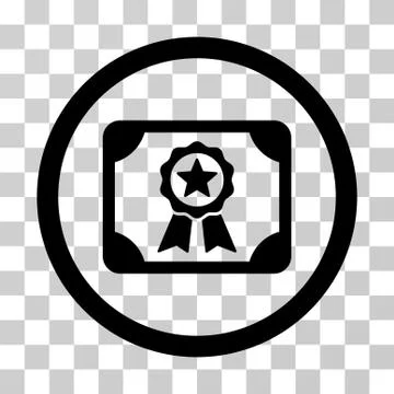 Certificate Vector Icon 스톡 일러스트